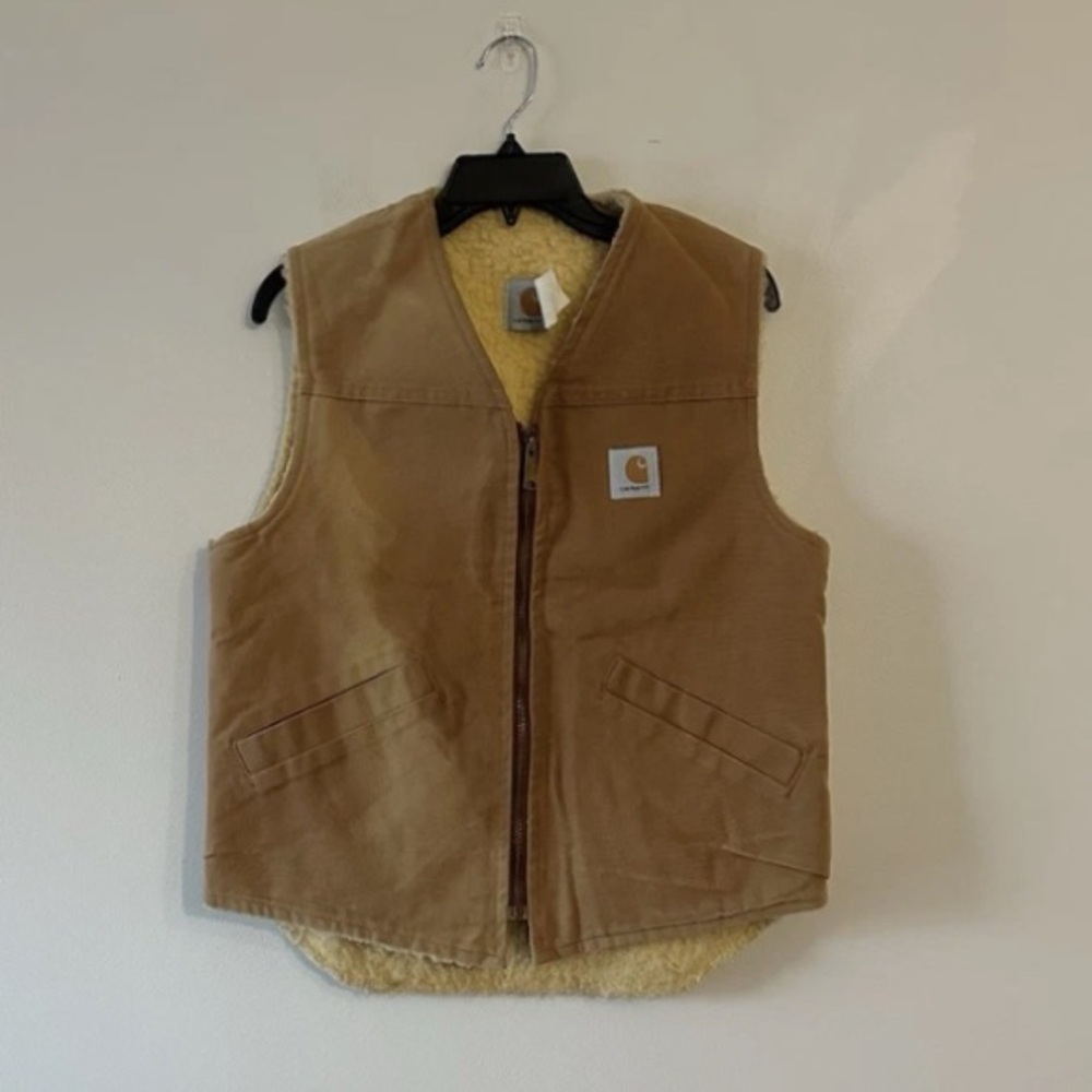 Carhartt Beige Sherpa Lined Vest